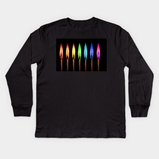 colorful rainbow matches Kids Long Sleeve T-Shirt